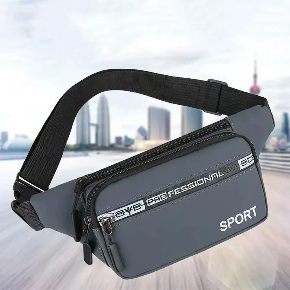 Wear-resistant Oxford Running Waist Bag Multiple Pockets Large Capacity Sport Waist Pack Business Storage Phone Bag Men