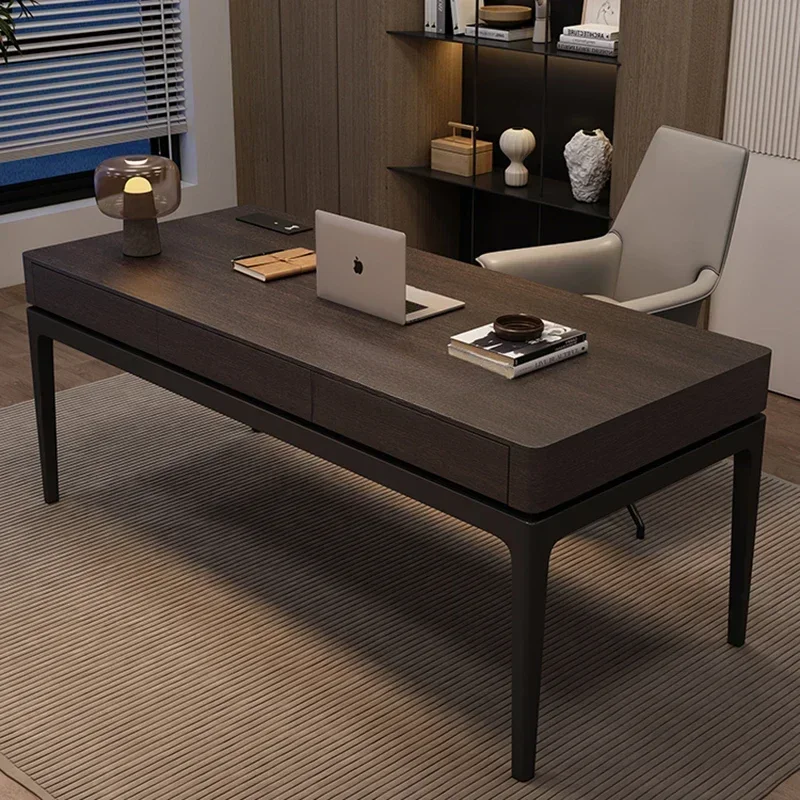

Luxury Study Auxiliary Office Desk Reading Laptop Wooden Seating Computer Desk Workstation Escritorio Oficina Office Furniture
