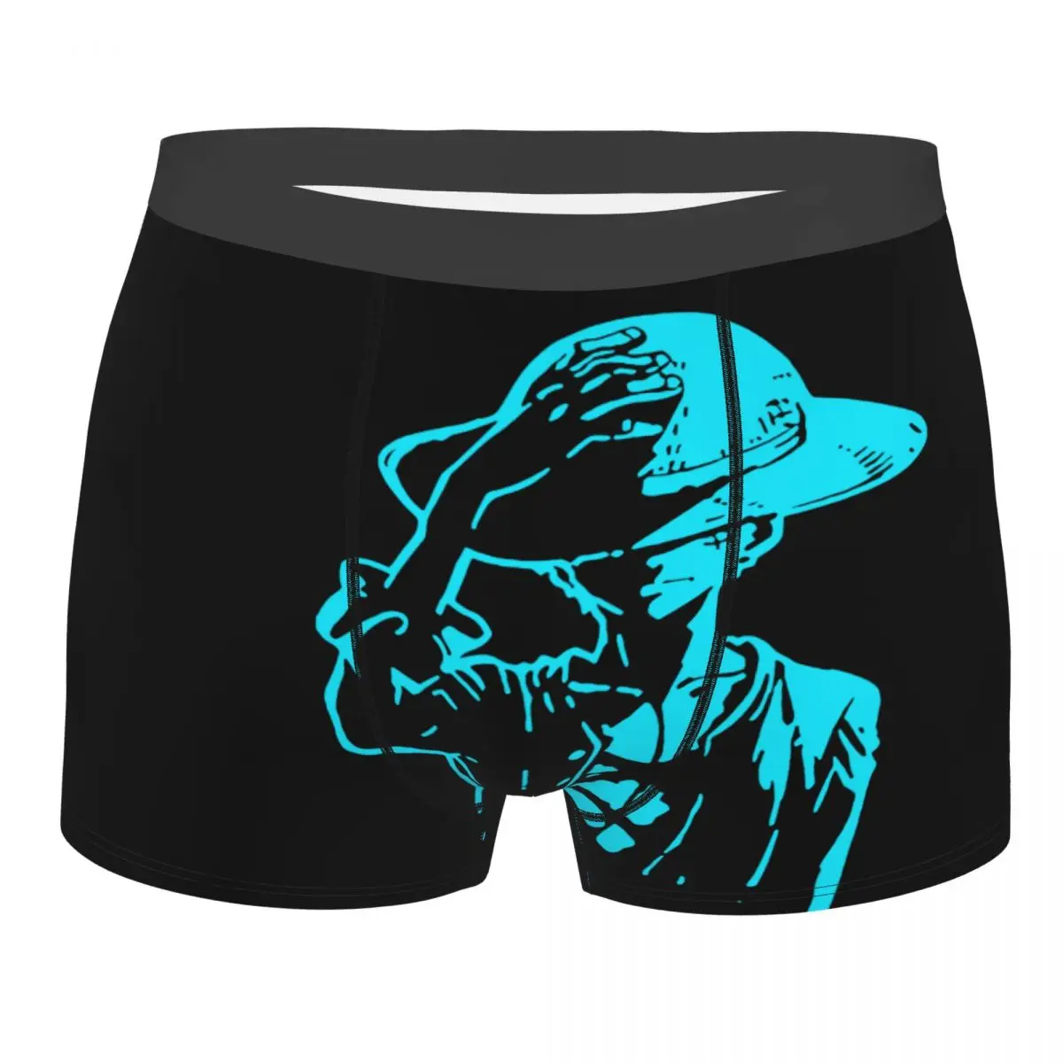 

Luminous One Histper Piece Luffy Man's Briefs Sport Personal Printing Bacteriostatic Suitable Men's Briefs