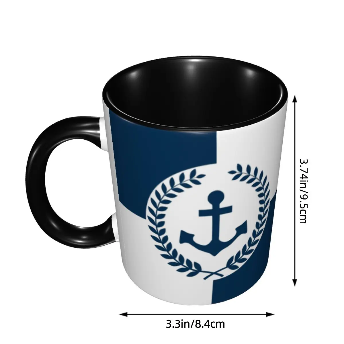 Personalized Nautical Anchor Themed Design Mug DIY Sailing Sailor Ceramic Tea Milk Coffee Cup