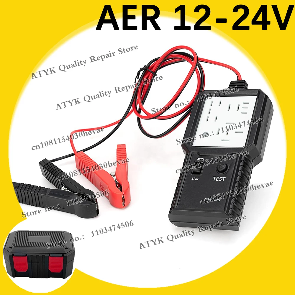 AERMOTOR 12V 24V Car Relay Tester Voltage Detector Electronic Automotive Relay Short Circuit Tester Auto Battery Checker Analyze