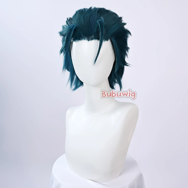 Bubuwig pelo sintético Jiyan pelucas de Cosplay juego Wuthering Waves Jiyan 80cm juego de rol largo cola de caballo verde Cos peluca resistente al calor