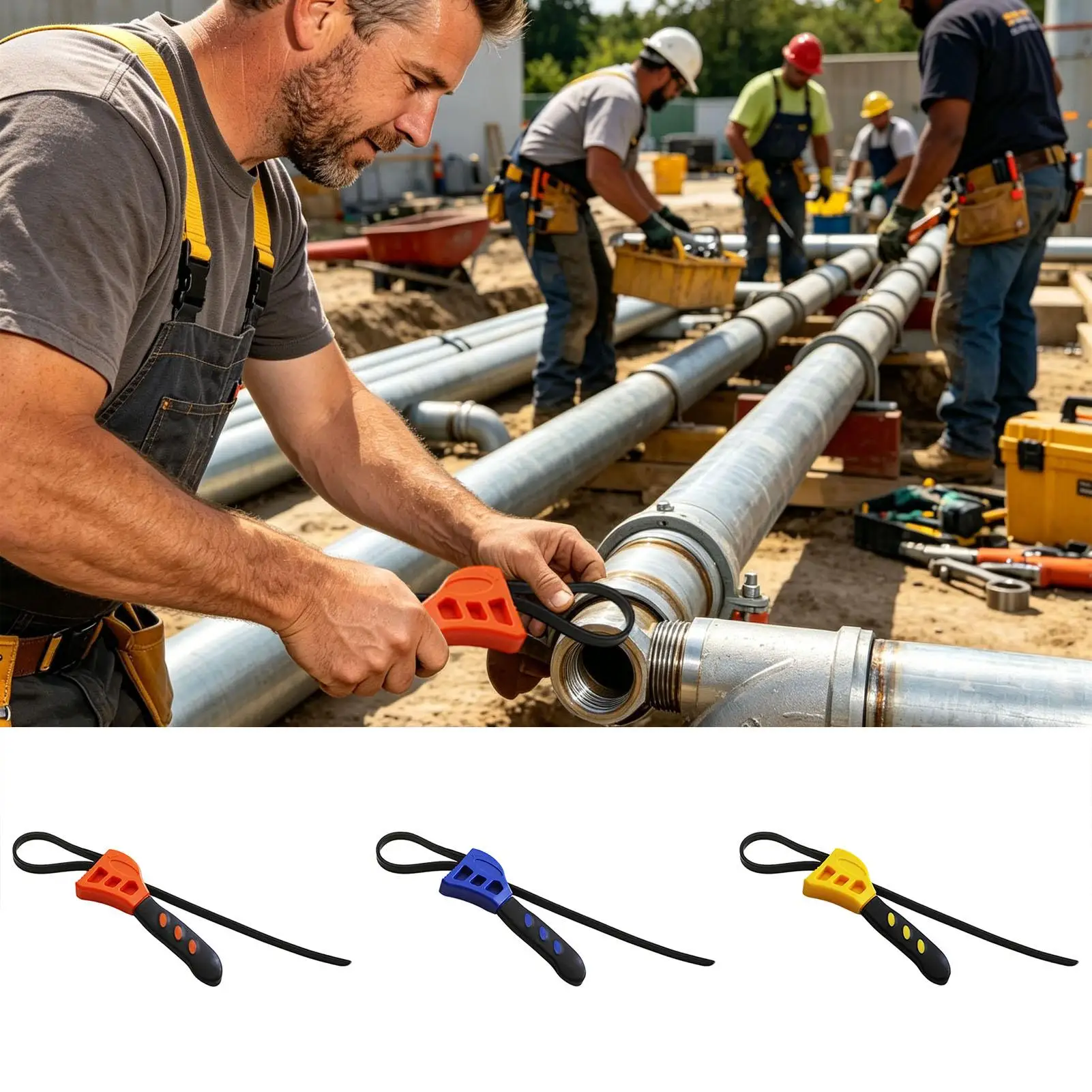 Strap Wrench Adjustable Belt Maintenance Spanner For Oil Filter Pipe Plumbing Faucet Shower Mechanical Repair Home Kitchen