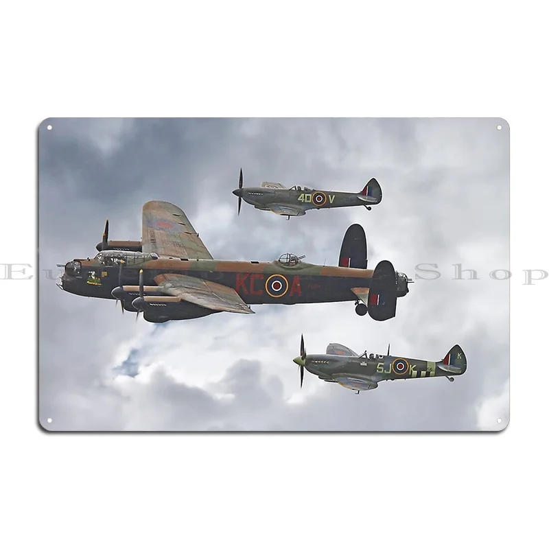 The Battle Of Britain Memorial Flight Shoreham 2014 Metal Plaque Mural Customize Party Garage Club Club Tin Sign Poster