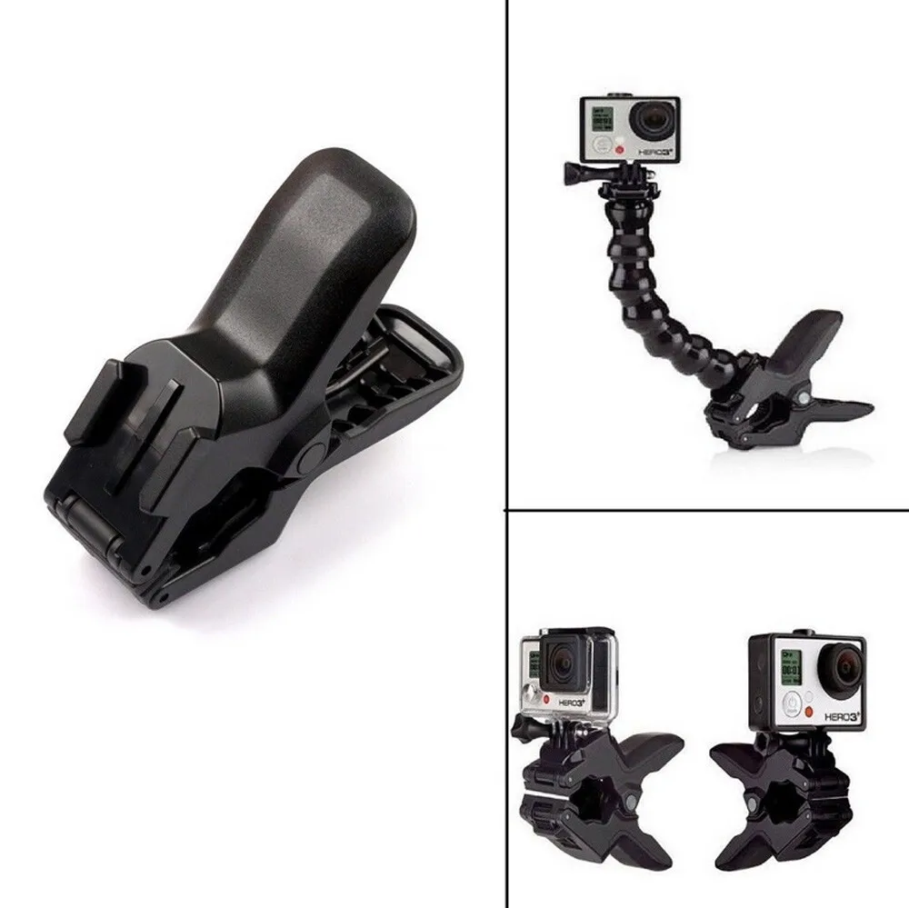 

Jaws Goose Neck Mount Bracket Stand Holder for GoPro Hero 13 12 11 10 9 8 7 6 5 4 3 3+ 2 1