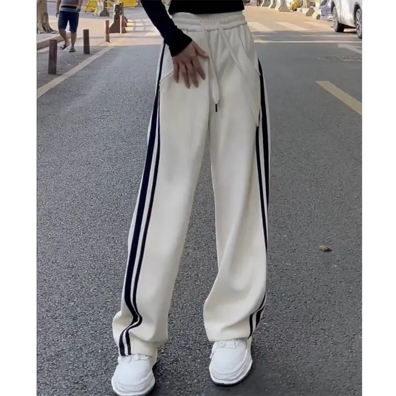 

Women Autumn Simplicity Loose Casual All-match High Waist Appear Thin Sweatpants Women Clothes Korean Fashion Trend Wide Leg