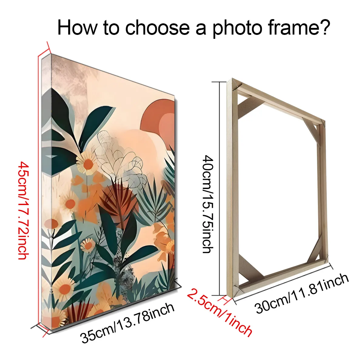 1 Set of Solid Wood Photo Frame DIY Picture Frame Suitable for Diamond Hanging Oil Paintings or Poster Installation, Stretching
