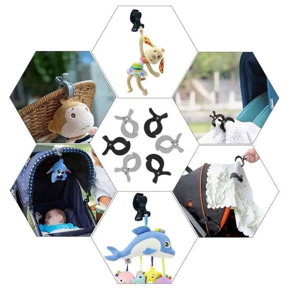 Baby Stroller Accessories 2pcs Baby Stroller Clamp Alligator Clip Pram Peg Portable Stroller Hook Baby Car Seat Clips Toddler
