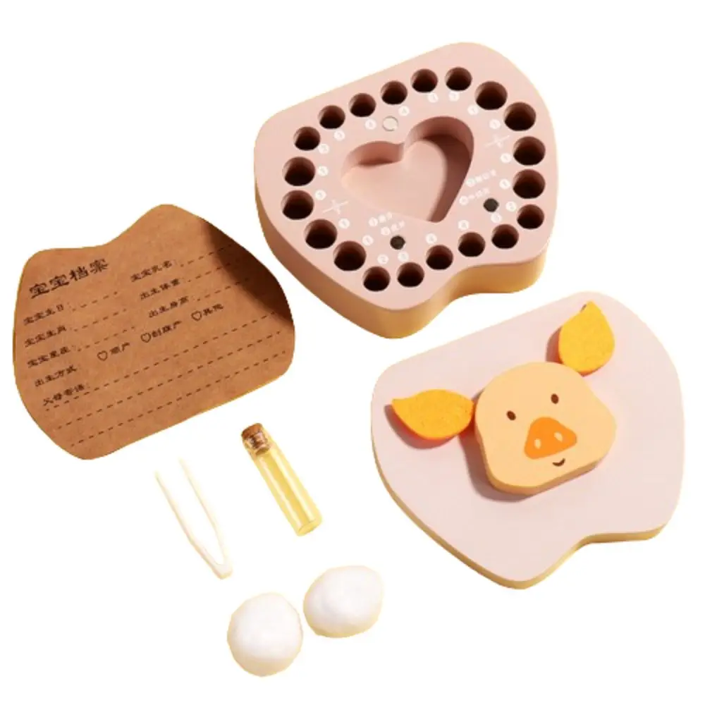 

Сувениры, милая детская коробка для зубов, мультяшная коллекция, чехол для хранения грудных зубов, деревянный подарок, органайзер для молочных зубов для детей