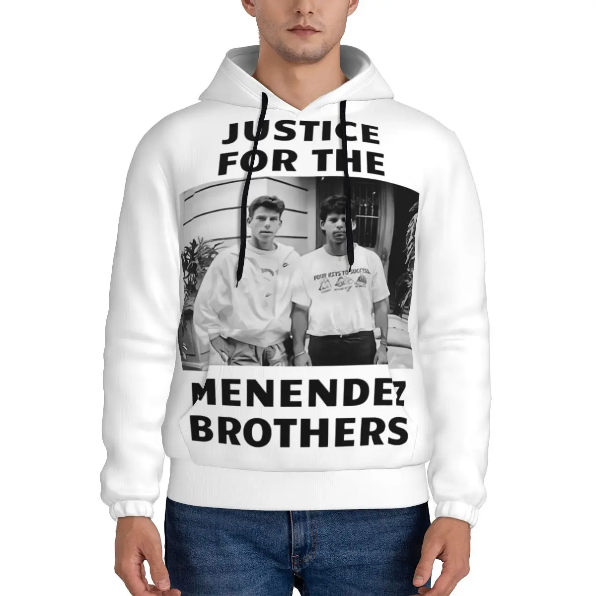 

Men Women Justice For The Menendez Brothers 2024 Hoodie Hooded Collar Drawstring Hoodies Pullover Sweatshirts Long Sleeve Shirts