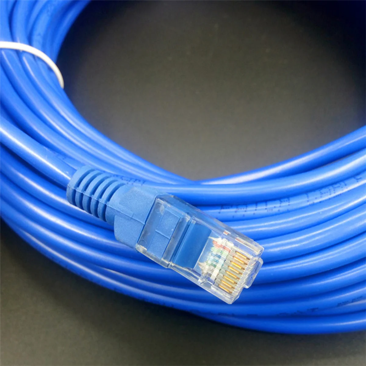 

Network Connection Cable Blue Long Durable Fiber Reinforced For Pc Modem Router Gigabit Internet Cord Cable Management