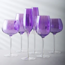 250-500ml Purple Crystal Series Goblet Gather Aroma Red Wine Champagne Cup Family Restaurant Holiday Drinkware Gift