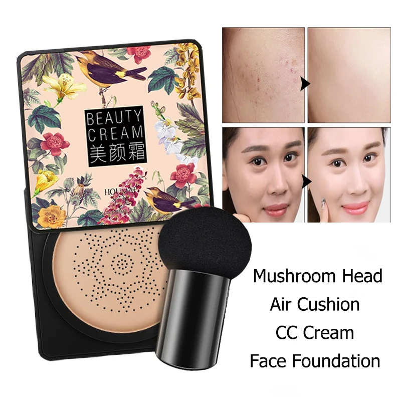 Base de Maquillaje CC Cream Magic Foundation con Aplicador de Esponja, Corrector Facial, Resistente al Agua, Hidratante y de Larga Duración, BB Cream
