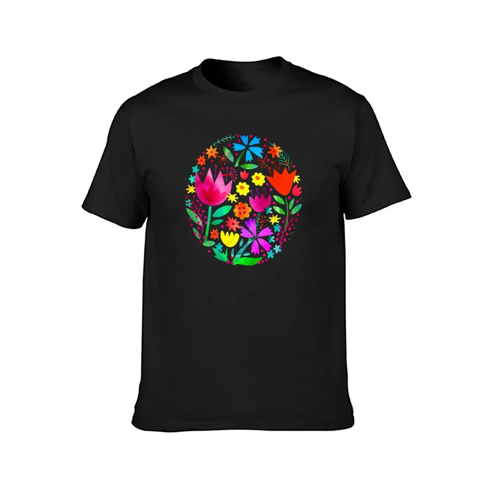 Bouquet of flowers T-shirt sweat Short sleeve tee summer tops heavyweight t shirts for men