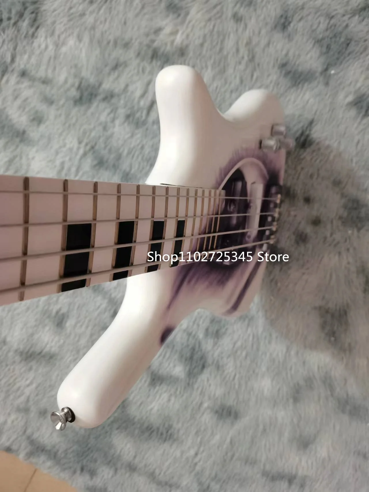 4 Bass bass fixed bridge, silver accessories, hand drawn pattern, seller to bear shipping cost