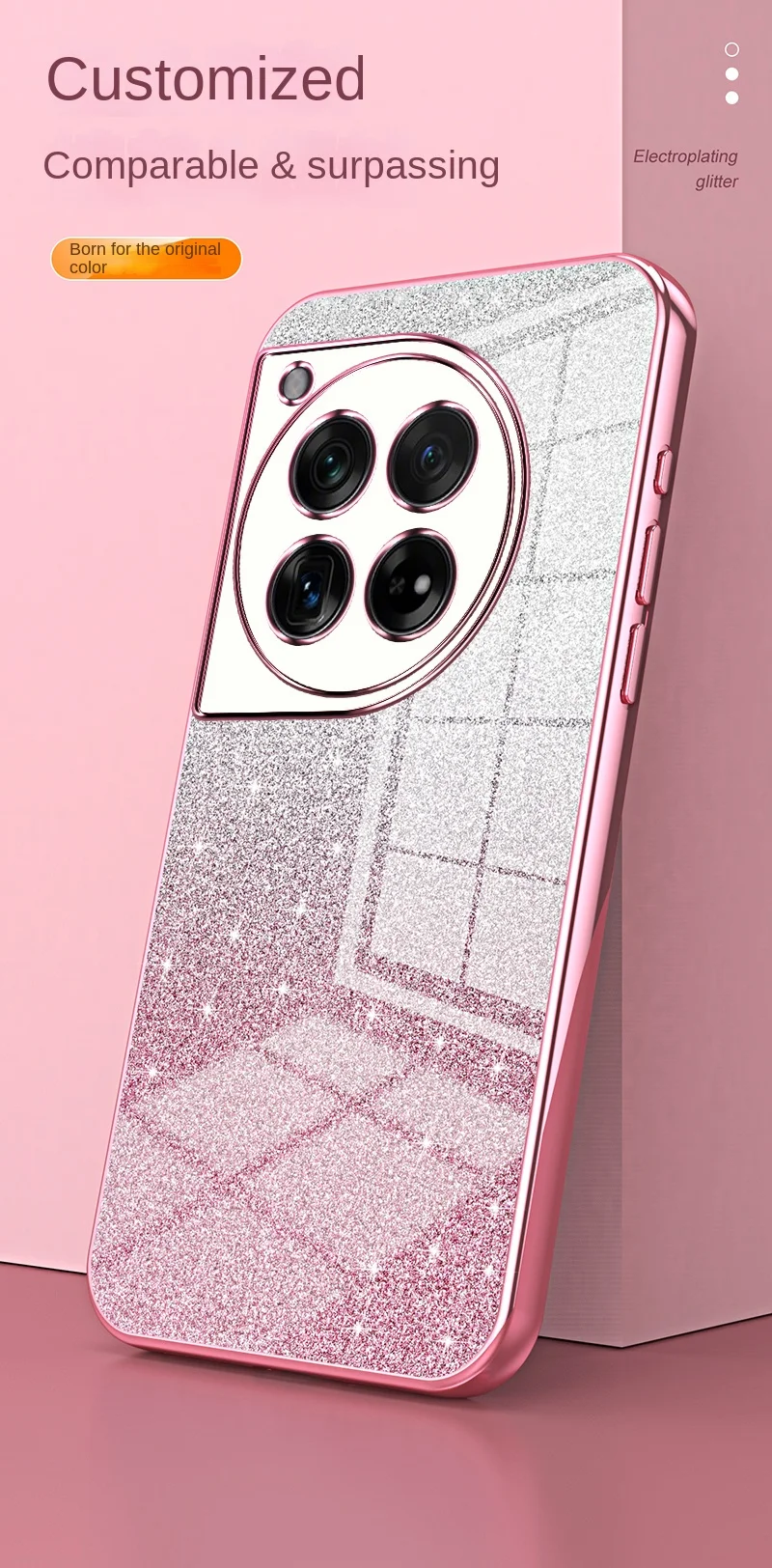 Para OnePlus 12 11 10 9 8 Pro funda suave TPU Bling Glitter funda protectora trasera delgada para OnePlus 10T 11R 10R 9R 8T Shell