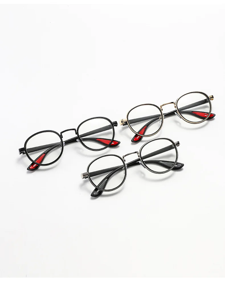 Punk-Style Farbwechselnde Kurzsichtbrille, Neue Modische Runde Hip-Hop Anti-Blaulicht-Brille 072 – Detail 5