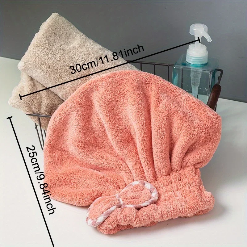 Strongly absorbent dry hair cap, lady's quick drying bag, headscarf, shower cap, super soft and thick, no need for hair dryer,
