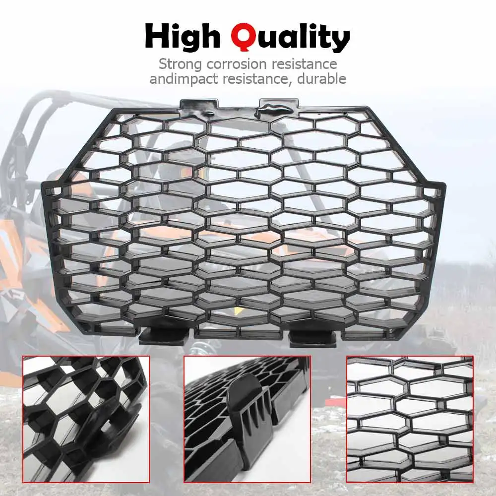 ABS Plastic Black Front Grill Light Lower Mesh Fit for Polaris RZR S4  Trail S XP 4 1000 EPS High Lifter Edition 2017