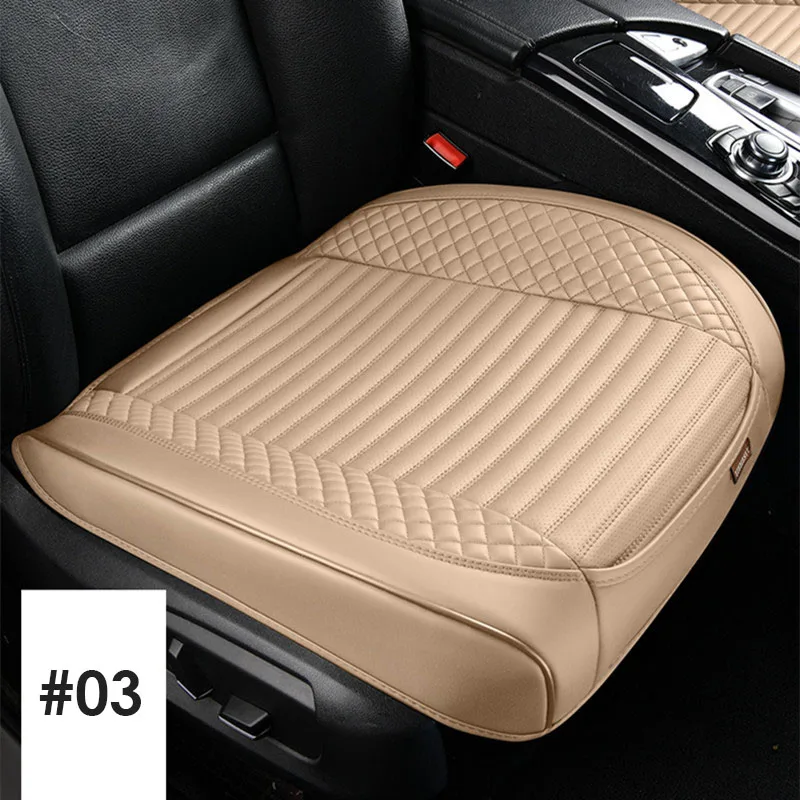 Universal PU Leather Quilting Car Front Seat Cover Auto Interior Accessories Half Surround Bottom Protector Cushion Seat Covers