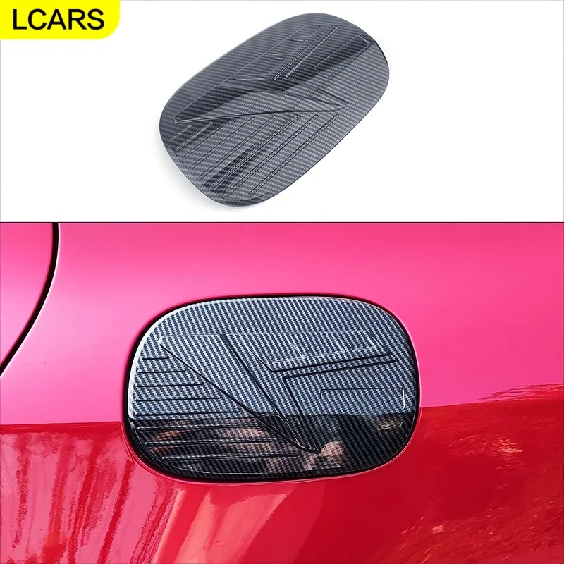 Suitable for Kia Stinger 2018-2023 Fuel Tank Cover Decoration, Carbon Fiber Pattern Style Abs Material, Car Fuel Cap Decoration Accessories