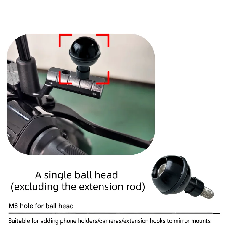 For Benda Rock 707 Rearview Mirror Base Extension Bracket, Motorcycle Mirror Extender Rod Multifunctional Crossbar Mod Parts