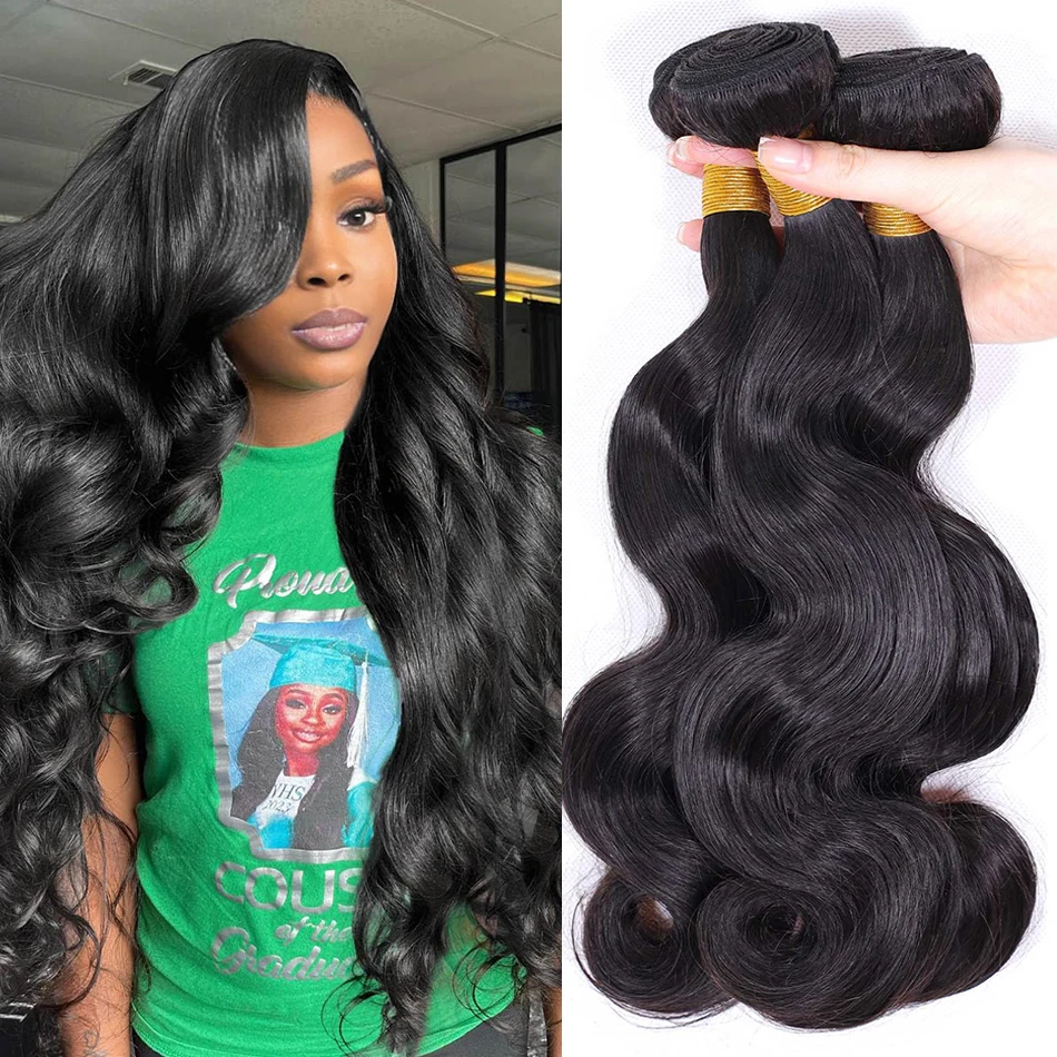 

14A Объемная волна Пучки человеческих волос 100% бразильские необработанные человеческие волосы 1/3/4 Пучки для женщин Толстые пучки Наращивание человеческих волос