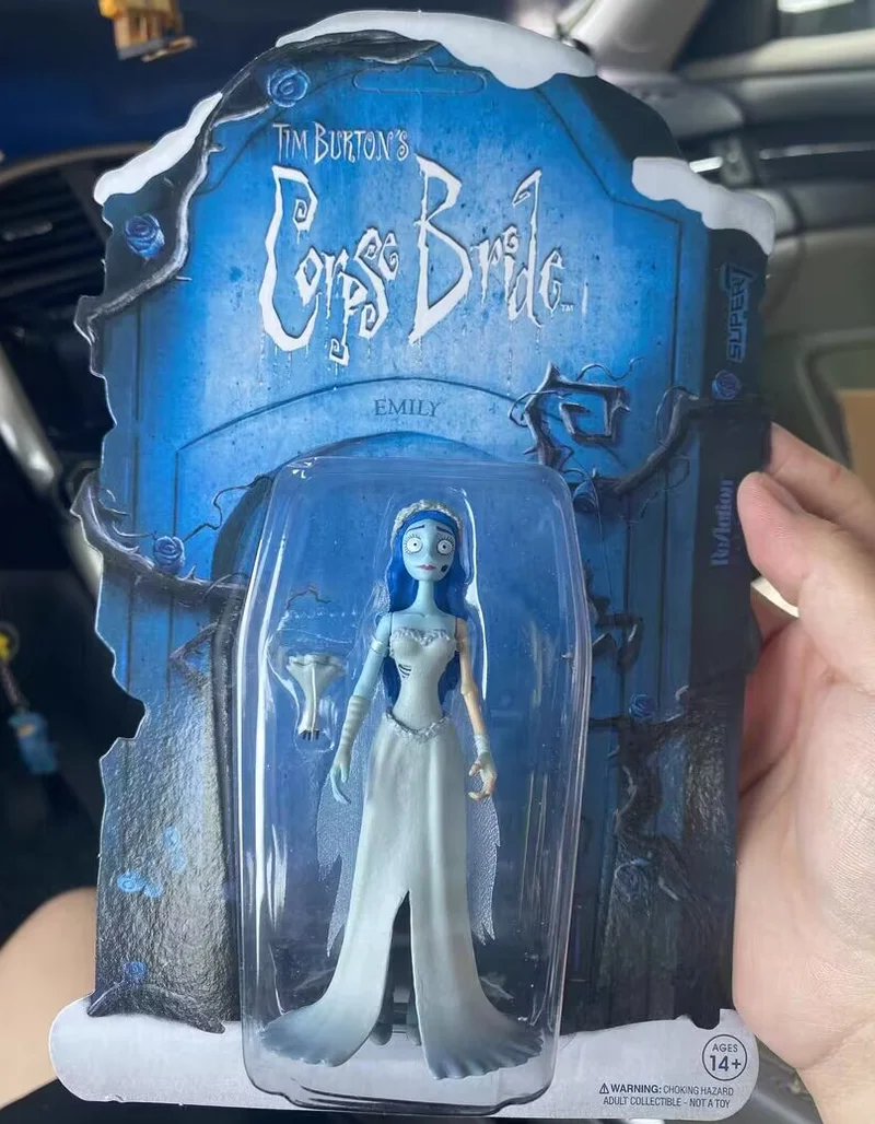 In Stock Super7 Corpse Bride Anime Figure Emily Dort General Action Figure Kawii Card Hanging Series 1 Figure Model Toy Gift