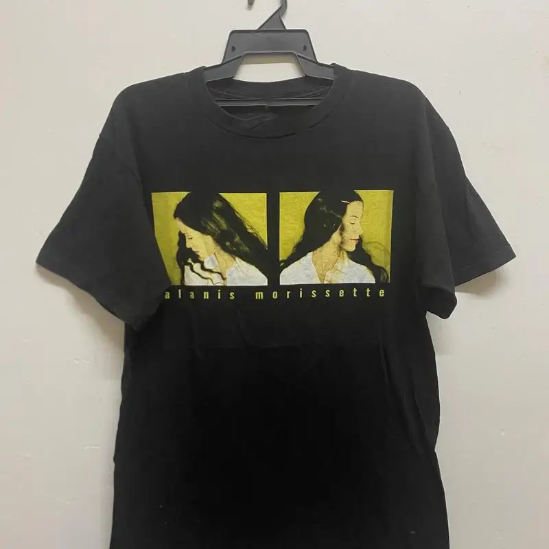 

Vtg Alanis Morissette Junkie Tour Cotton Black T Shirt For Men All Size C248
