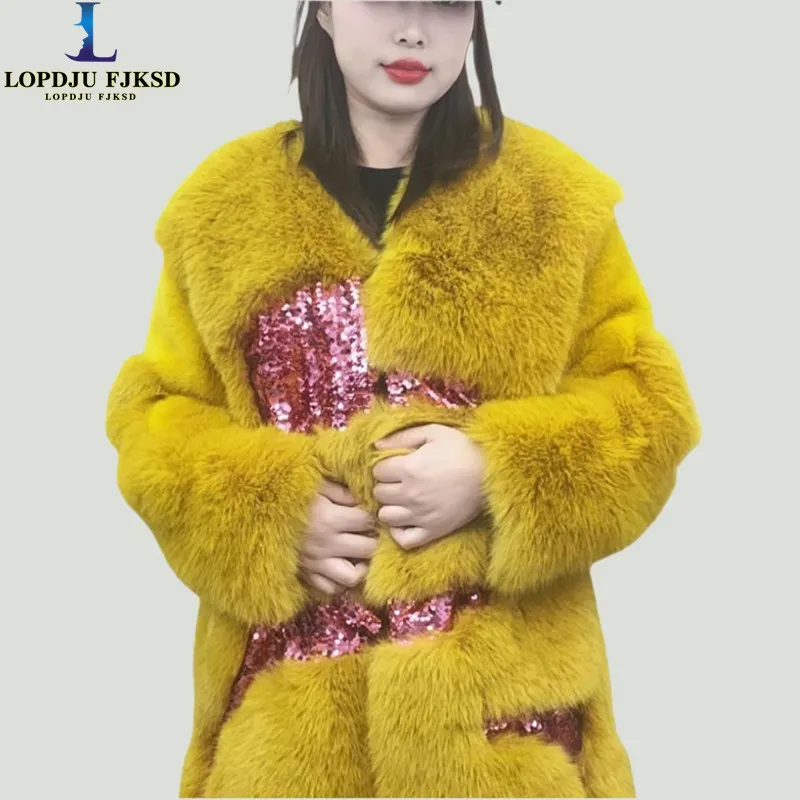 Женская шуба из искусственного меха, куртка на пуговицах