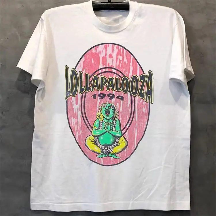 

Lollapalooza Tour Music Festival Ami Kaji Oversize Мужская и женская летняя хлопковая удобная футболка с короткими рукавами в стиле рок
