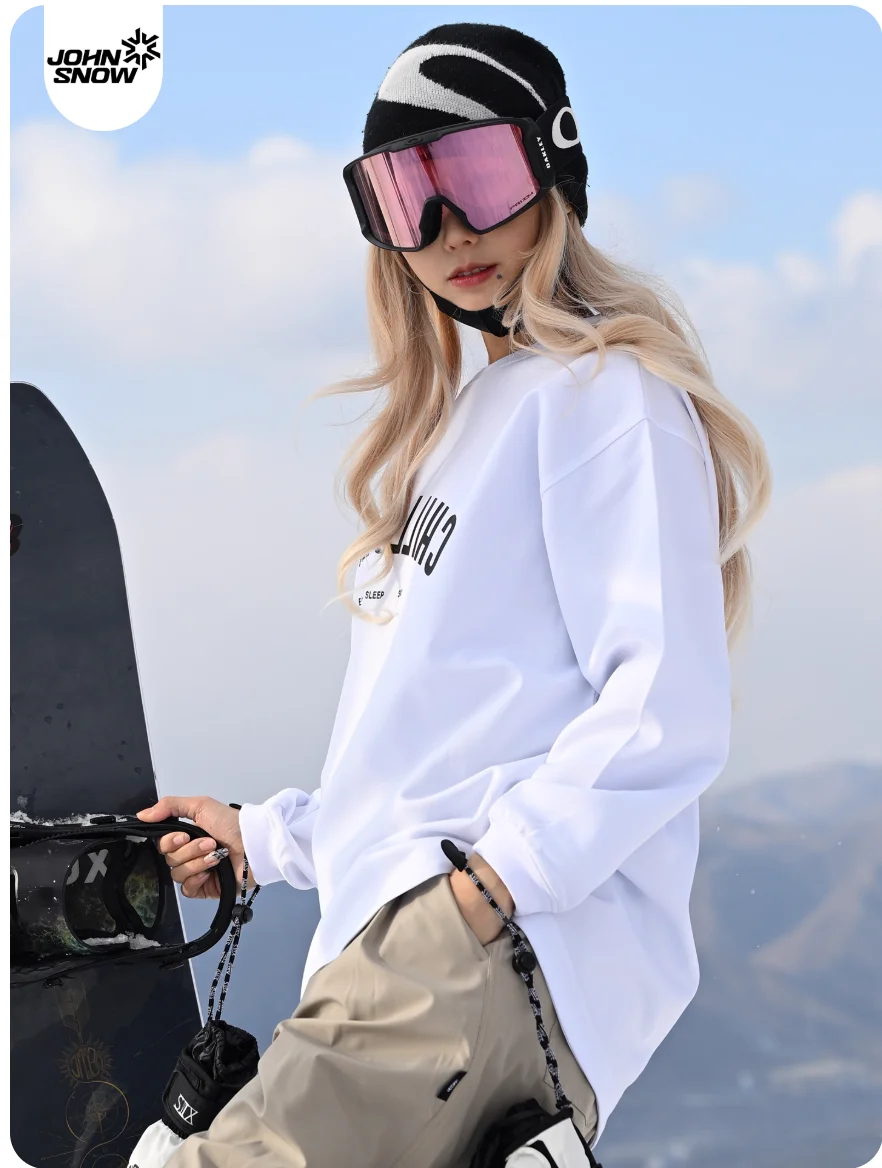 John Snow Felpa con cappuccio da sci Uomo Donna 2025 Abbigliamento da neve in stile americano a strato medio isolato resistente all'acqua per sport invernali all'aperto