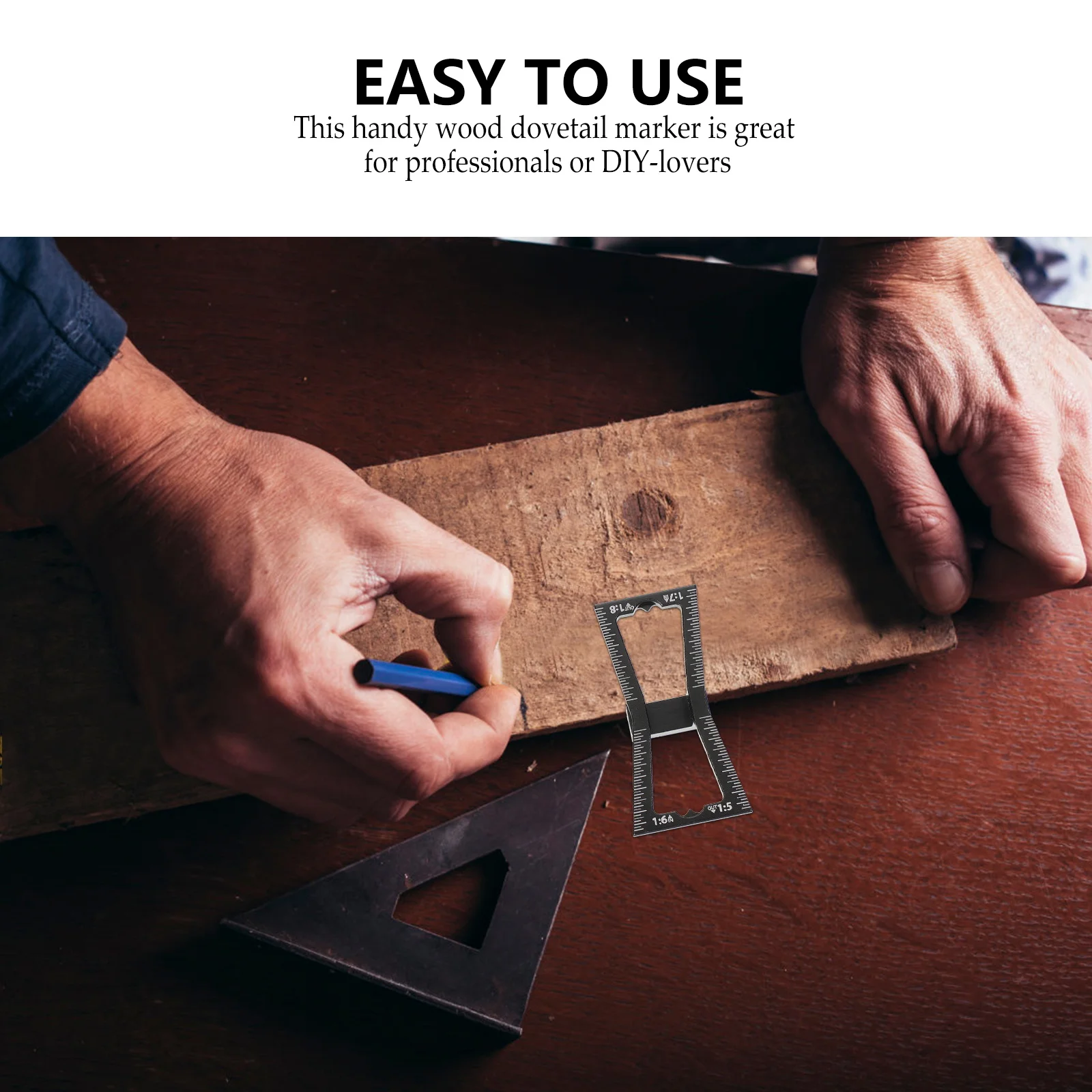 

1Pcs Wood Dovetail Marker Aluminum Alloy Precise Woodworking Hand Tool Marking Gauge Guide Carpenter Measuring Tool