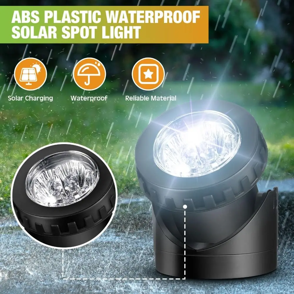 

Dual Waterproof Solar Pond Spotlights 1.2V/3.7V LED 6 LED Solar Underwater Lights Auto On/Off Submersible Solar Lights