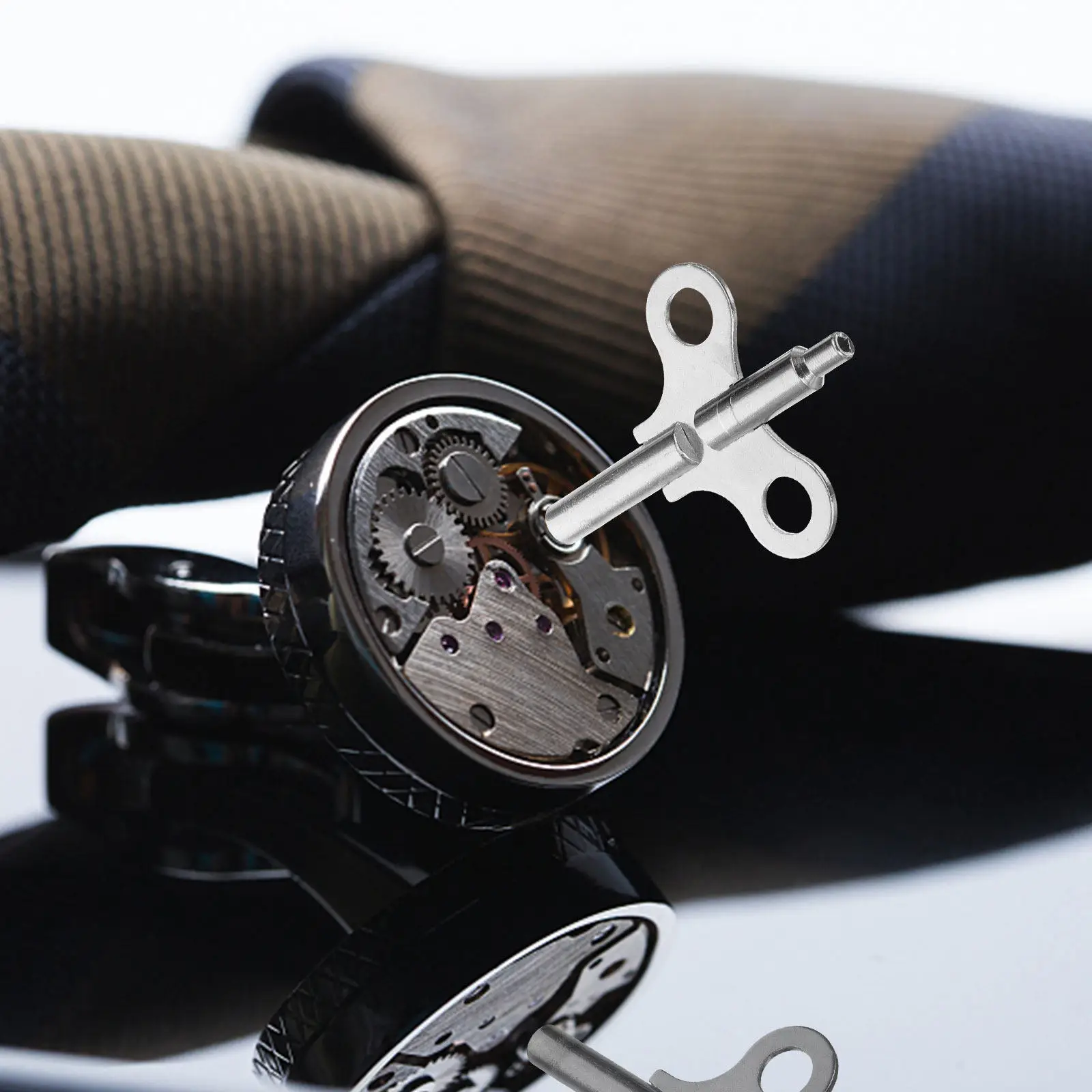 2Pcs Sturdy Steel Clock Winding Key Tool Exquisitely Crafted Wear Resistant Lightweight Comfortable Grip for Clock Repairing and