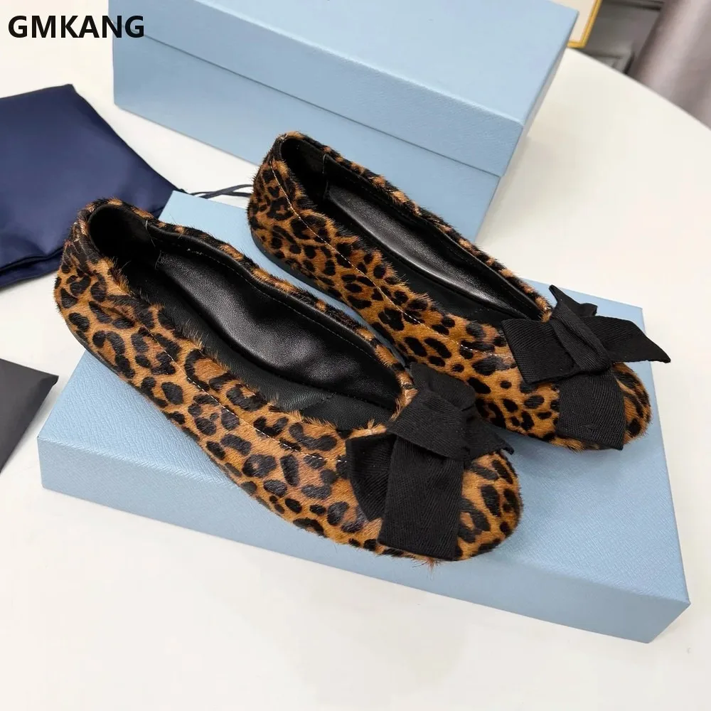 Women's Ballet Flats Bow Pleat - đánh giá và giá Leather Work Women Shoes
