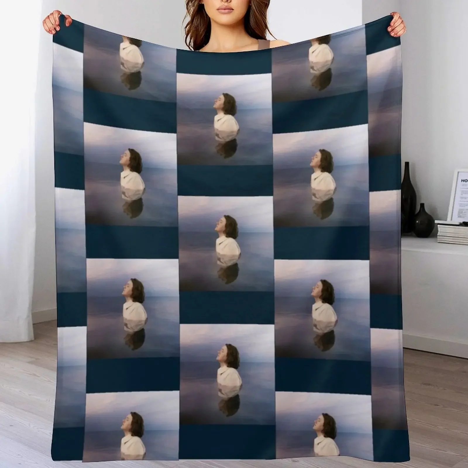 Lewis Capaldi Broken Desire To Be Heavenly Sent Album Cover Artwork(6) Throw Blanket Travel Size Cozy Blanket for Plane Train