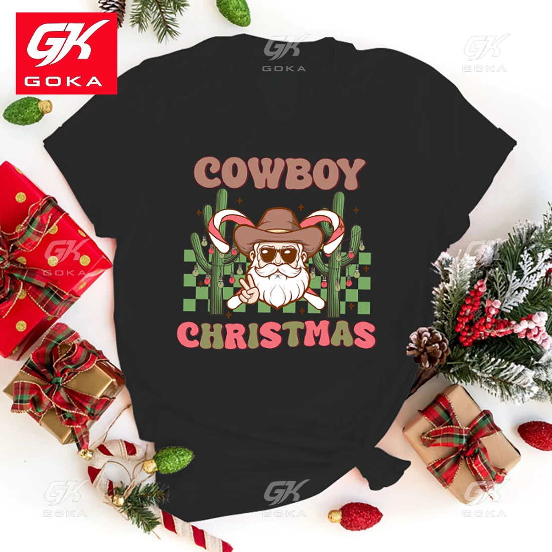 Hot Sales Christmas Santa Claus Cotton T Shirt Womens Men's Cool Hipp Hop Short Sleeves Personality Harajuku Unisex TeesT Shirts