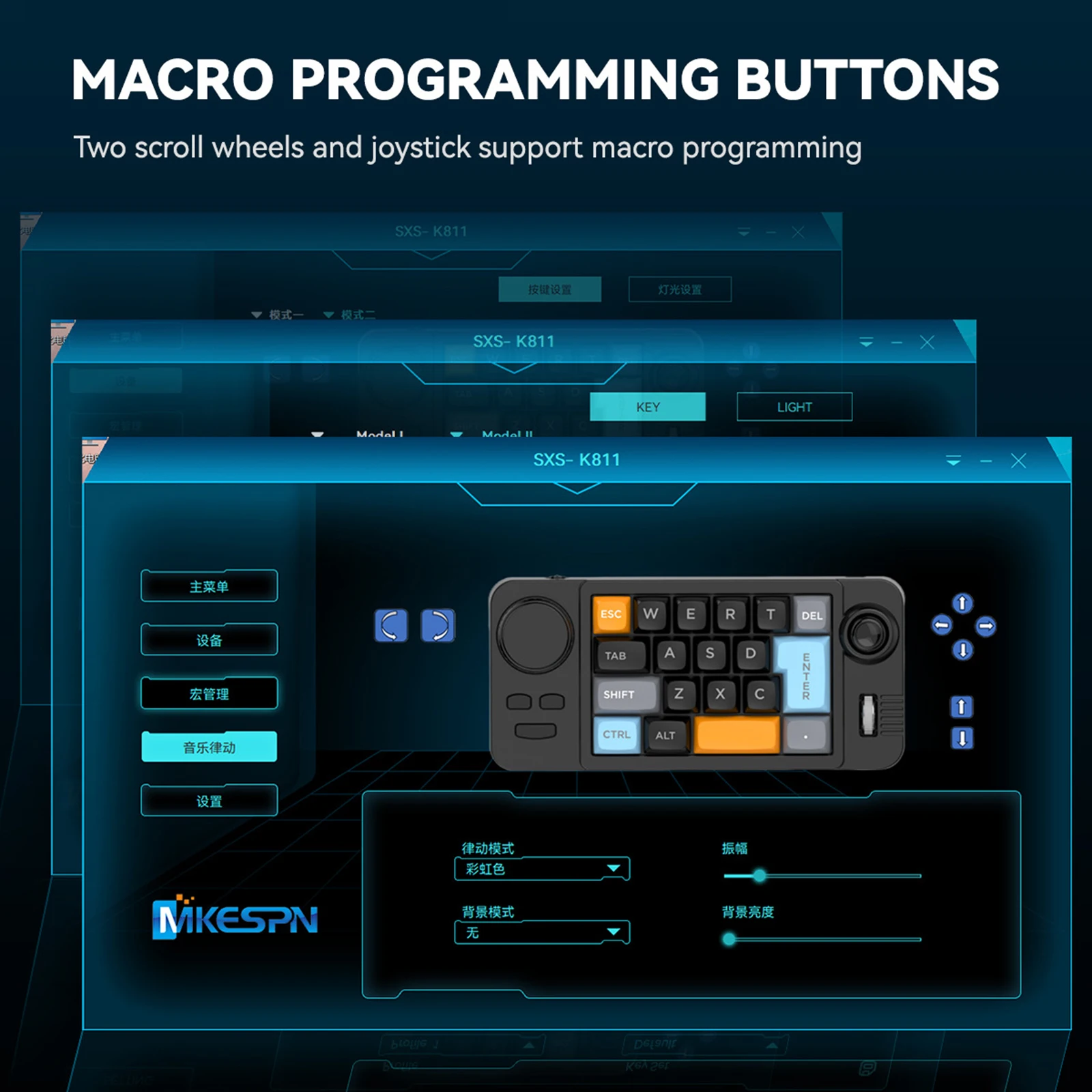 

19 Key Programmable Mechanical Keyboard Type-C Charging Mini Joystick Gaming Keyboard Hot-Swappable Macro Keypad for Home Office