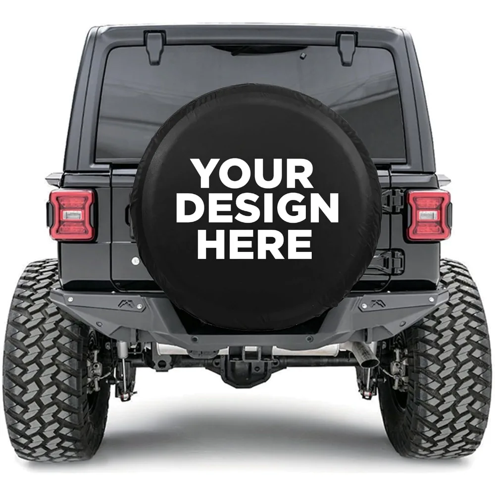 Customized Spare Tire Cover Durable and Personalized Tire Cover with Your Logo Photo Suitable for Trailer SUV Off-road RV