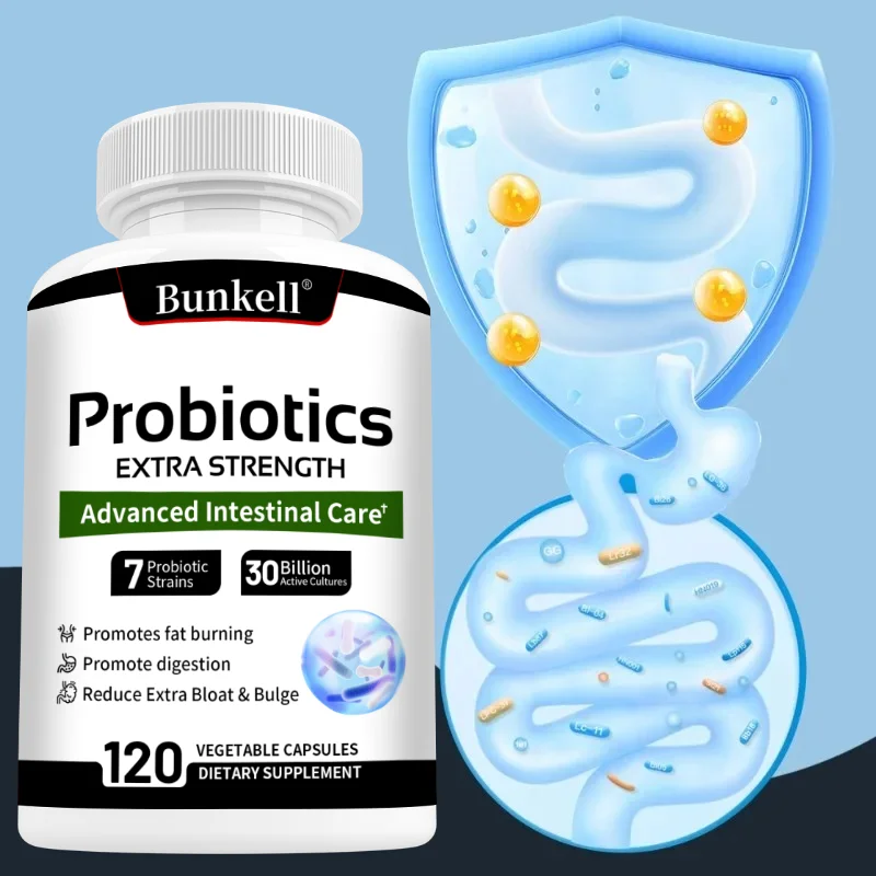 Probiotic Capsules with Prebiotics & Digestive Enzymes, Support Gut Digestive Health, Balance Intestinal Flora & Immune Wellness