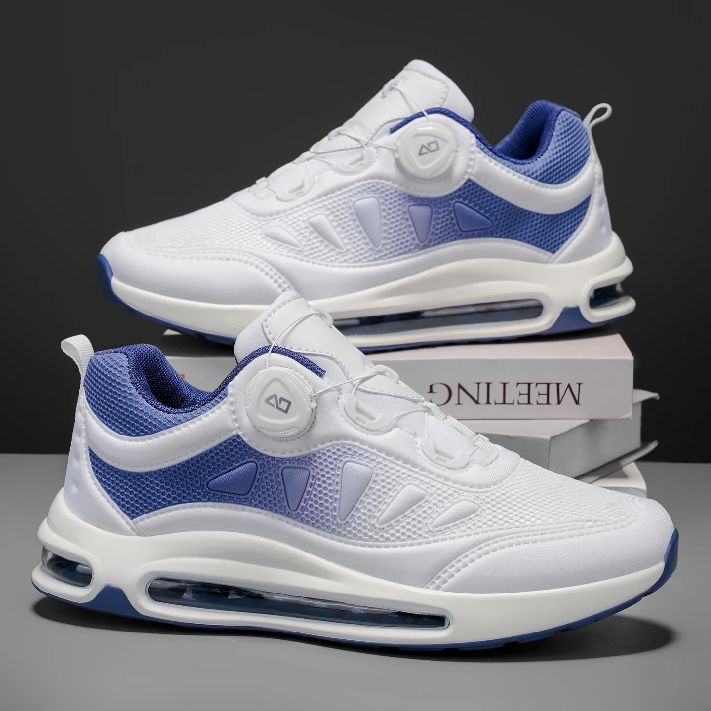 

Мужские амортизирующие кроссовки с мягкой подкладкой, молодежная противоскользящая и износостойкая дорожная обувь, осенняя спортивная обувь на защелке