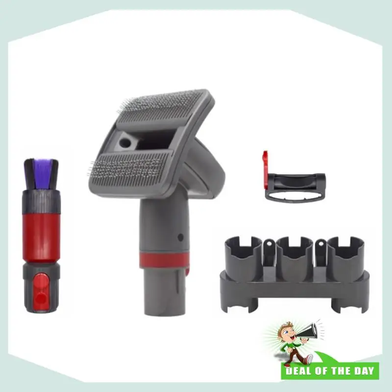 أداة فرشاة للكلاب الأليفة لتوصيل 24 ساعة لـ Dyson GEN5 G5 V15 V12 V11 V10 V8 V7 مرفقات التهيأ مع فرشاة الغبار والحامل
