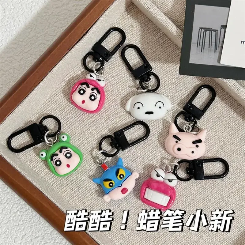 Kawaii Crayon Shin-Chans Nohara Himawari Nohara Shiros Keychain Funny Creative Pendant Diy Decoration Accessories Gift For Girls