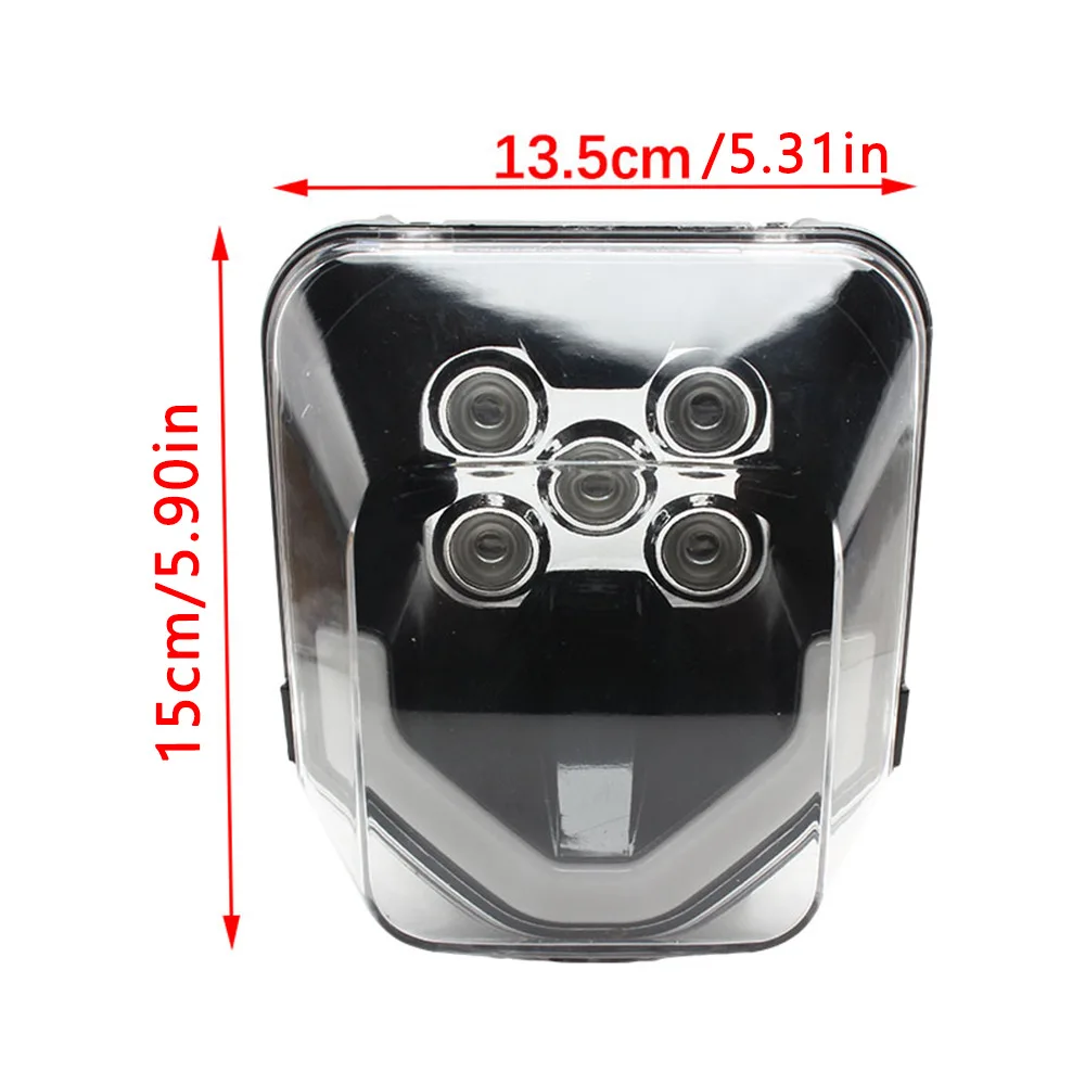 Off-Road Motorcycle LED Headlight Bulb, 35W 4000LM Conversion Lamp Core, 12V Front Light Replacement for Enduro and Trail