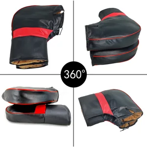 Bir motosikletin gidonundaki ön camın eldivenleri Rüzgar geçirmez manşet, sıcak, şerit, yansıtıcı, karışık, pil, bisiklet, kış 6 Büyük satış, eldiven mtb - №4