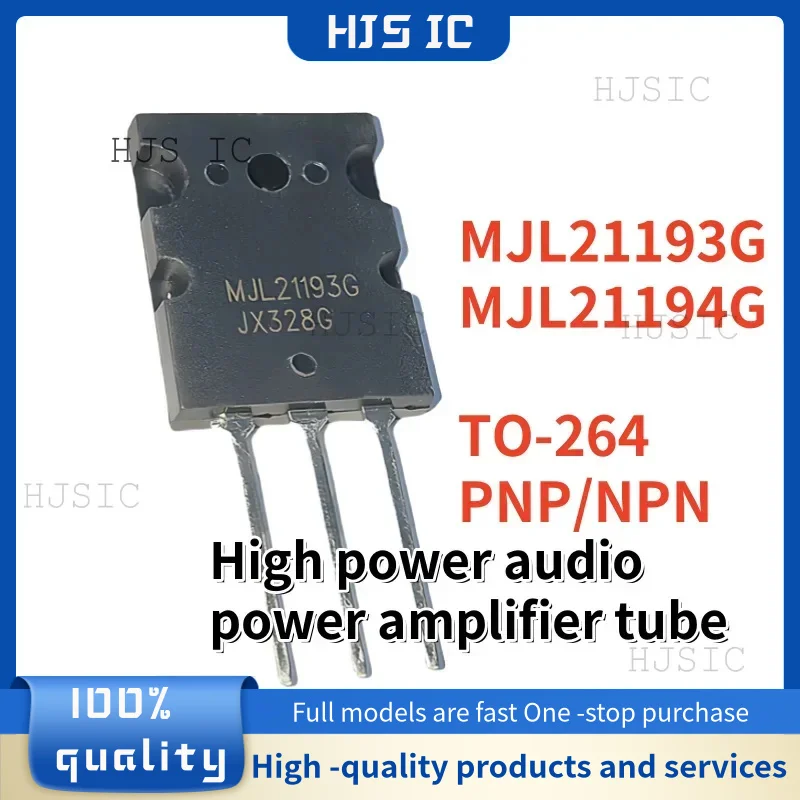 5 pares (5 uds MJL21193 + 5 uds MJL21194)/10 Uds MJL21193G MJL21194G TO-264 tubo amplificador de potencia de audio de alta potencia