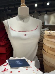 Red Floral Embroidery Lace Trim Tank Top Woman Spring Sleeveless Cotton Camisole Sweet Cute Preppy Style All-match Slim Vest Y2k