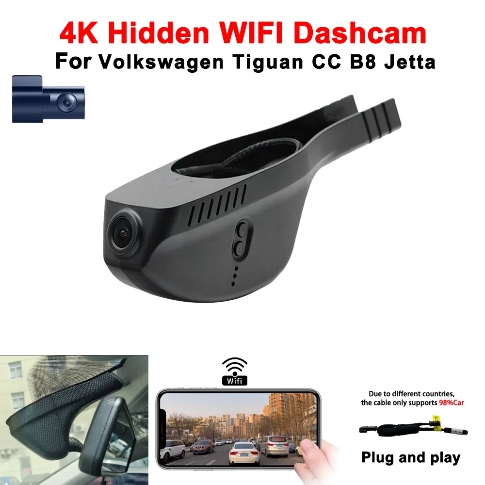 

Customized 4K HD Dash Cam For Volkswagen VW Golf Sportsvan 7 Polo Passat Eos Bora Touran Tiguan Magotan B8 WIFI Car Dvr Dashcam