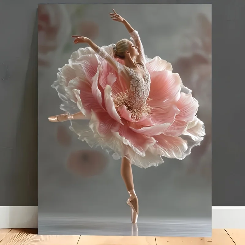 DIY Oil Painting By Number Dancer Dancing Flower Paint By Number Oil Handpainted Acrylic Unique Gift Wall Art Home Decor